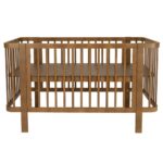 Detská oválna postieľka Klára New Baby orechová – Obrázok 5