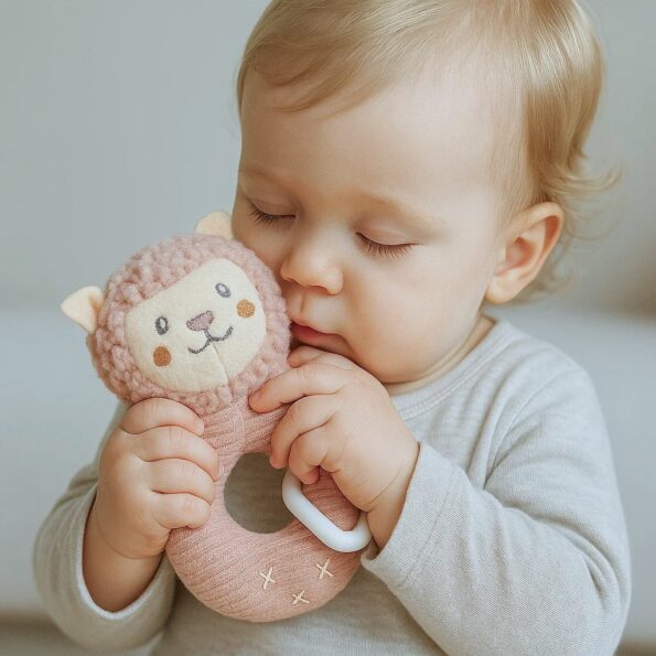 Detská plyšová hrkálka New Baby Lama – Obrázok 3
