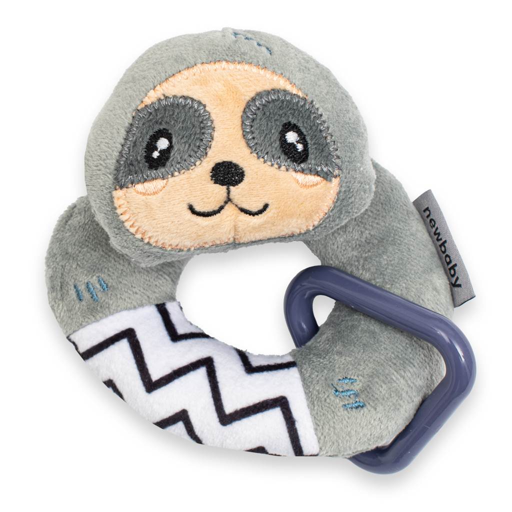 Detska-plysova-hrkalka-New-Baby-Sloth Detská plyšová hrkálka New Baby Sloth – Obrázok 1