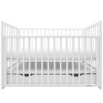 Detská postieľka New Baby BASIC so sťahovacou bočnicou a šuplíkom biela – Obrázok 3