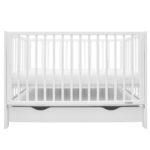 Detská postieľka New Baby BASIC so sťahovacou bočnicou a šuplíkom biela – Obrázok 4