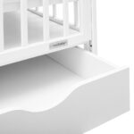 Detská postieľka New Baby BASIC so sťahovacou bočnicou a šuplíkom biela – Obrázok 6