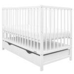 Detská postieľka so šuplíkom New Baby BASIC biela – Obrázok 2
