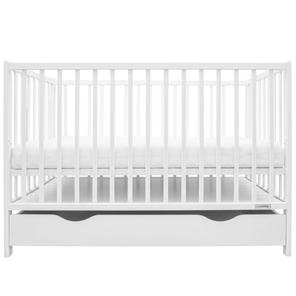 Detská postieľka so šuplíkom New Baby BASIC biela – Obrázok 3