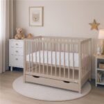 Detská postieľka so šuplíkom New Baby BASIC kašmírová