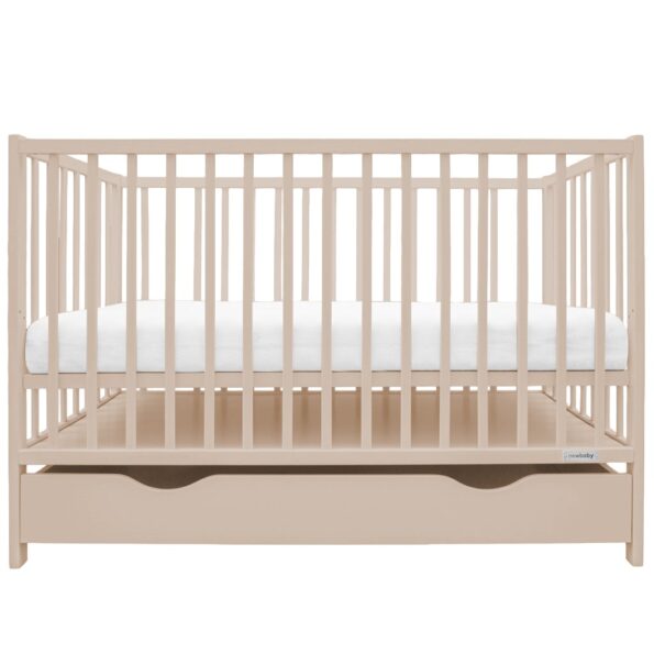 Detská postieľka so šuplíkom New Baby BASIC kašmírová – Obrázok 3