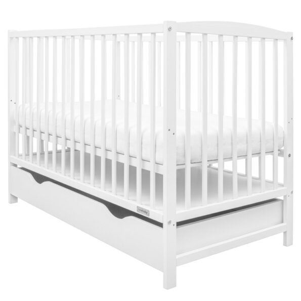 Detská postieľka so šuplíkom New Baby LILLY biela – Obrázok 2