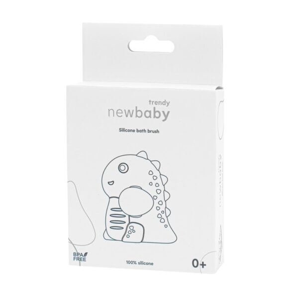 Detská silikónová kefka do kúpeľa New Baby Modrá – Obrázok 4