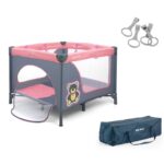 Detská skladacia ohrádka Milly Mally Fun Pink Bear – Obrázok 3