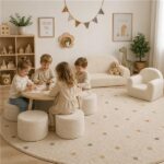 Detská taburetka New Baby Teddy cream – Obrázok 2