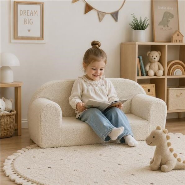 Detská taburetka New Baby Teddy cream – Obrázok 3