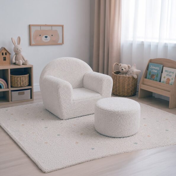 Detská taburetka New Baby Teddy cream – Obrázok 4