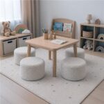 Detská taburetka New Baby Teddy cream – Obrázok 6