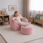 Detská taburetka New Baby Teddy pink – Obrázok 4