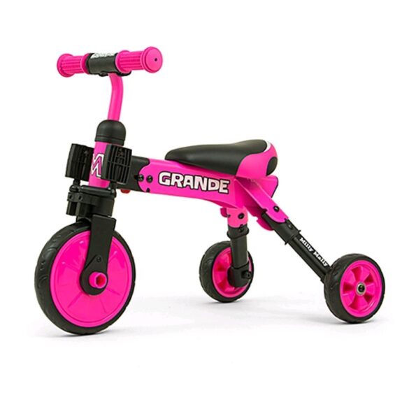 Detská trojkolka 2v1 Milly Mally Grande pink – Obrázok 2