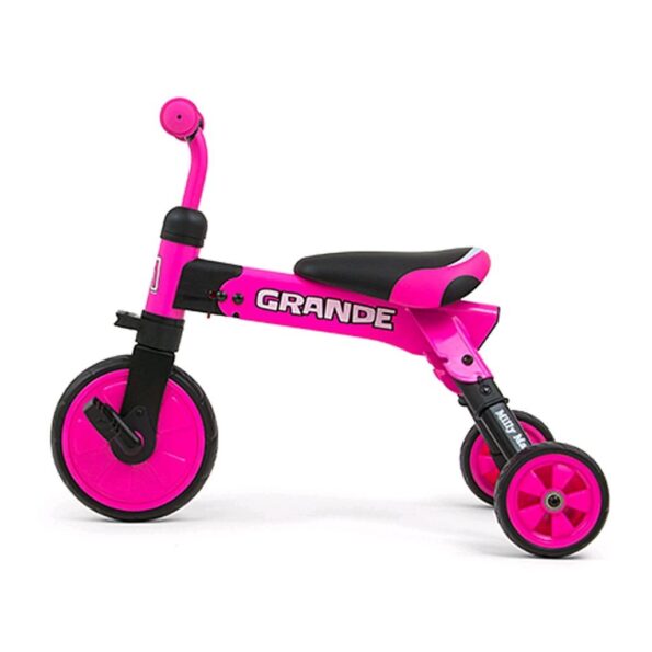 Detská trojkolka 2v1 Milly Mally Grande pink – Obrázok 3