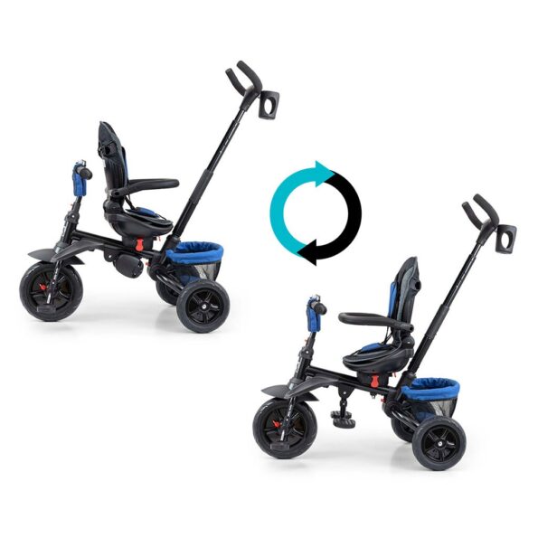 Detská trojkolka 6v1 Milly Mally Stanley navy-black – Obrázok 6