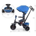 Detská trojkolka 6v1 Milly Mally Stanley navy-black – Obrázok 9