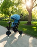 Detská trojkolka Baby Mix Peony EVA modrá – Obrázok 13