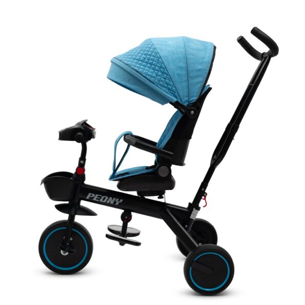 Detská trojkolka Baby Mix Peony EVA modrá – Obrázok 3
