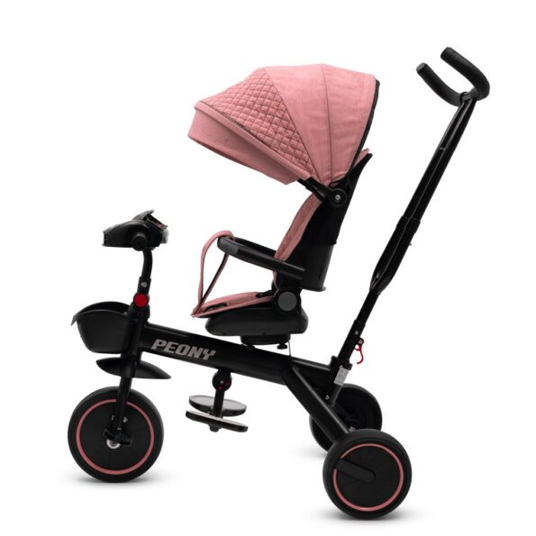 Detská trojkolka Baby Mix Peony EVA ružová – Obrázok 3