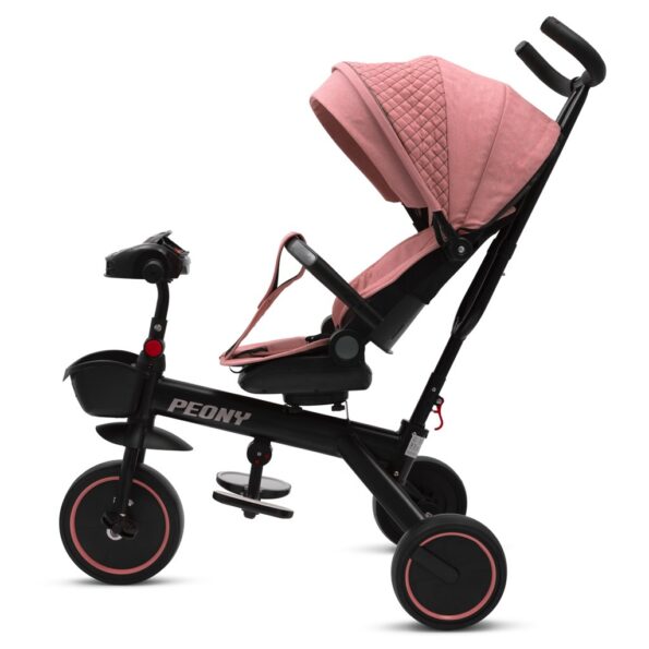 Detská trojkolka Baby Mix Peony EVA ružová – Obrázok 5