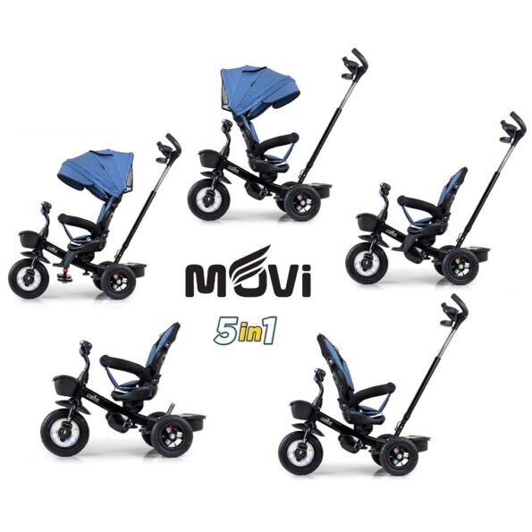 Detská trojkolka Milly Mally Movie denim – Obrázok 14