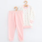 Detské bavlnené pyžamko New Baby pink bear, veľkosť 128/134