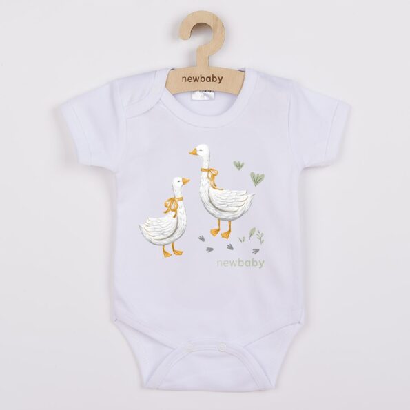 Detské body s potlačou New Baby Husičky - krátky rukáv, veľkosť 74 (6-9m) – Obrázok 2