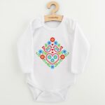 Detské body s potlačou New Baby Ľudový vzor vtáčiky, veľkosť 68 (4-6m) – Obrázok 2