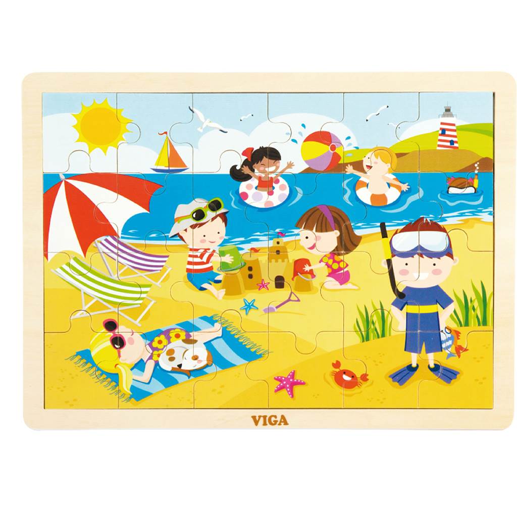 Detske-drevene-puzzle-Viga-Leto Detské drevené puzzle Viga Leto – Obrázok 1