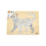 Detské drevené puzzle s úchytmi Viga Cat – Obrázok 2
