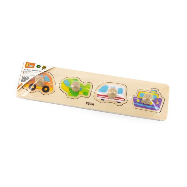 Detské drevené puzzle s úchytmi Viga Transport – Obrázok 2