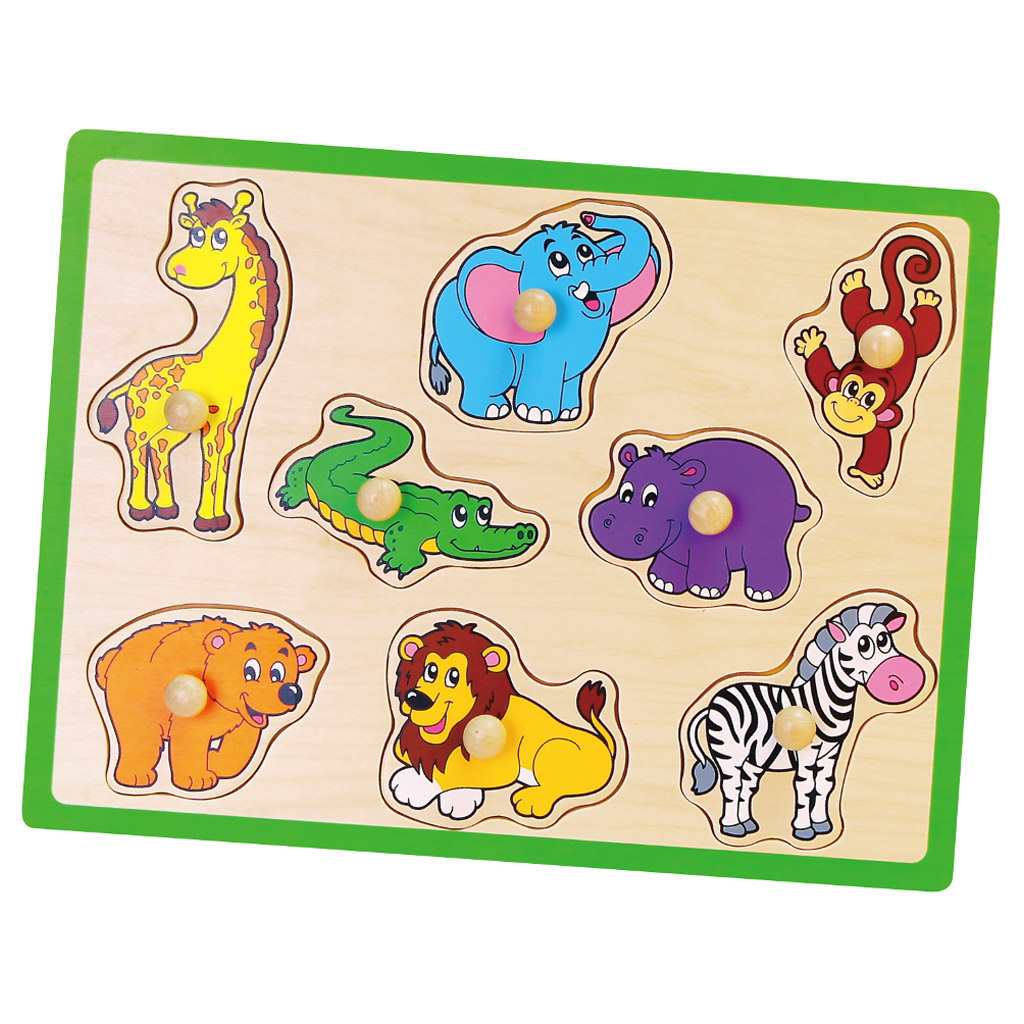 Detske-drevene-puzzle-s-uchytmi-Viga-ZOO Detské drevené puzzle s úchytmi Viga ZOO – Obrázok 1