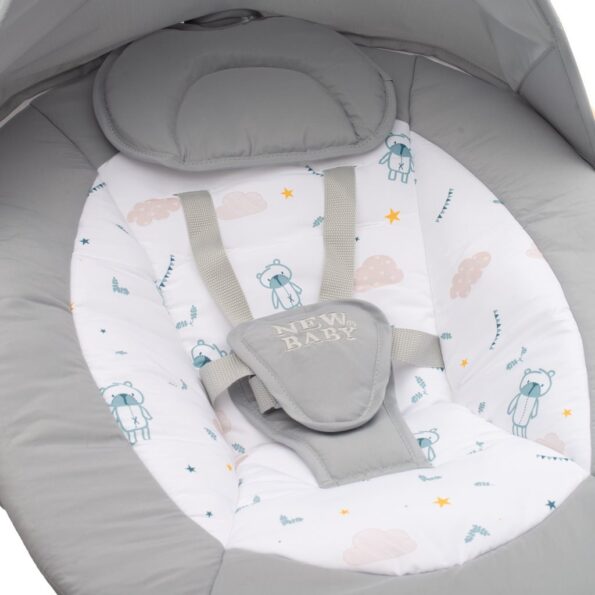 Detské hojdacie lehátko NEW BABY TEDDY PLUS s vibráciou – Obrázok 6
