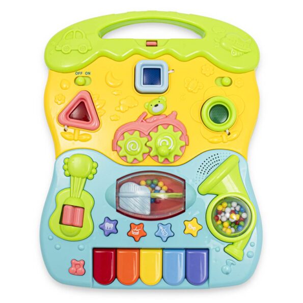 Detské hrajúce edukačné chodítko Baby Mix modré – Obrázok 2