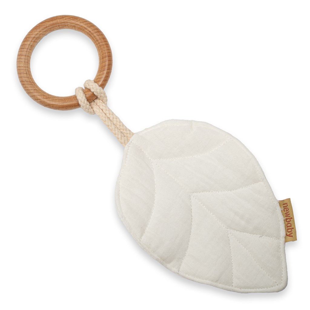 Detske-hryzatko-New-Baby-Leaf-white Detské hryzátko New Baby Leaf white – Obrázok 1
