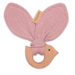 Dětské kousátko s ptáčkem New Baby Bird pink