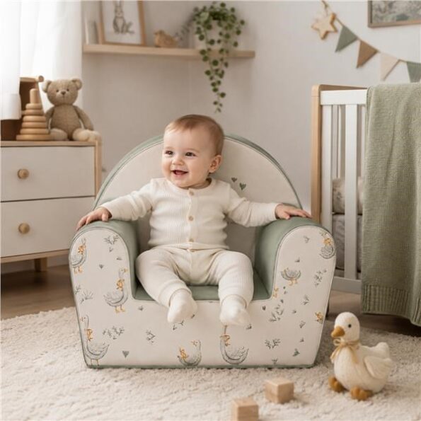 Detské kreslo New Baby Husičky green – Obrázok 5