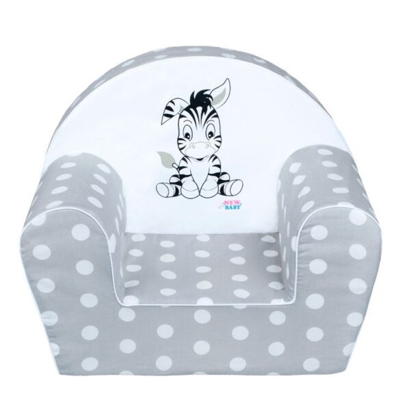 Detské kreslo New Baby Zebra sivé – Obrázok 2