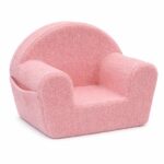 Detské kreslo s bočným vreckom New Baby Teddy pink