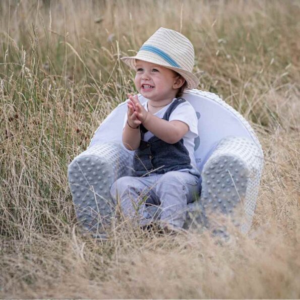 Detské kreslo z Minky New Baby Líška sivé – Obrázok 4