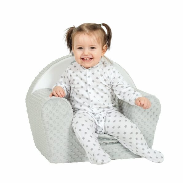 Detské kreslo z Minky New Baby Líška sivé – Obrázok 5