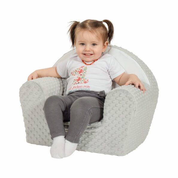 Detské kreslo z Minky New Baby Líška sivé – Obrázok 6
