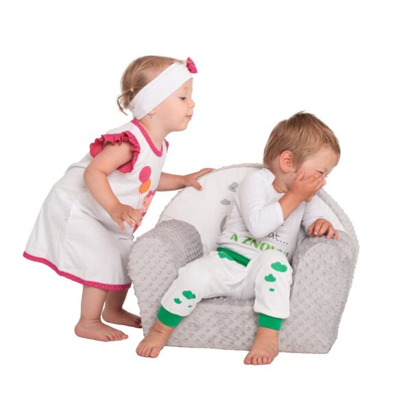 Detské kreslo z Minky New Baby Líška sivé – Obrázok 9