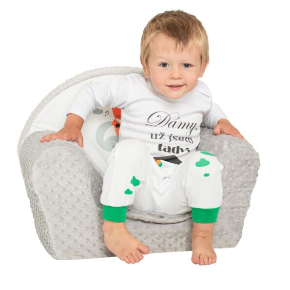 Detské kreslo z Minky New Baby Líška sivé – Obrázok 10
