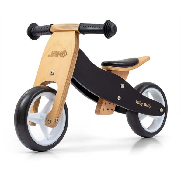 Detské multifunkčné odrážadlo bicykel 2v1 Milly Mally JAKE Classic Black – Obrázok 5