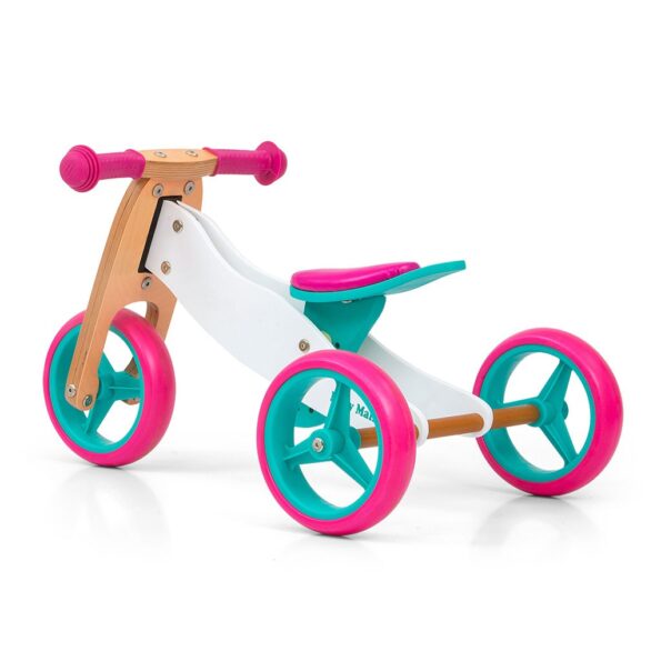 Detské multifunkčné odrážadlo bicykel 2v1 Milly Mally JAKE Classic Candy – Obrázok 3