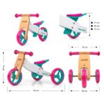 Detské multifunkčné odrážadlo bicykel 2v1 Milly Mally JAKE Classic Candy – Obrázok 7