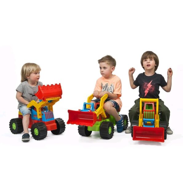 Detské odrážadlo Bager nakladač BAYO 74 cm modrý – Obrázok 6